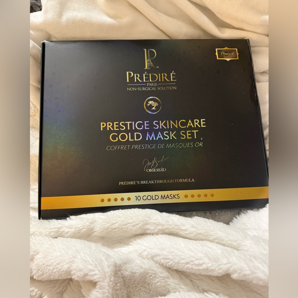 NIB Predire Paris Golden Collagen Cell Renewal Facial Mask (Gold Mask) 10pc Set